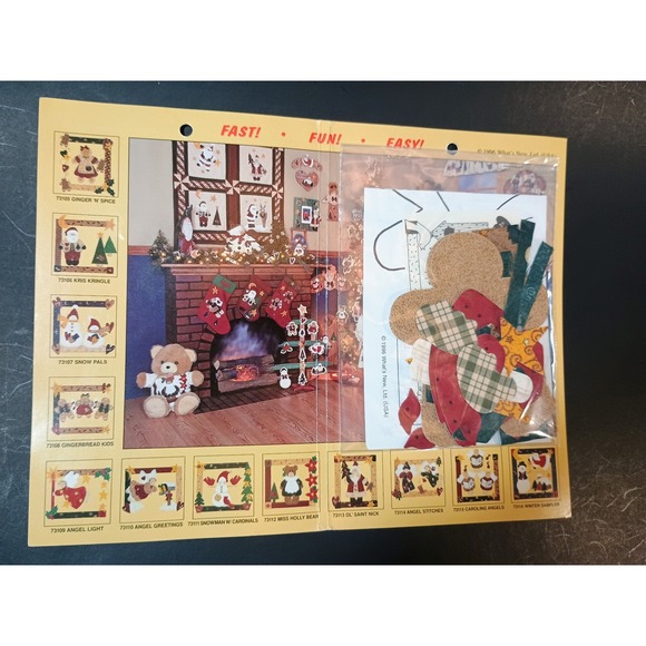 Holiday Country Borders Gingerbread Kids Iron‎ On Fabric Applique Kit 73108 - Picture 2 of 5